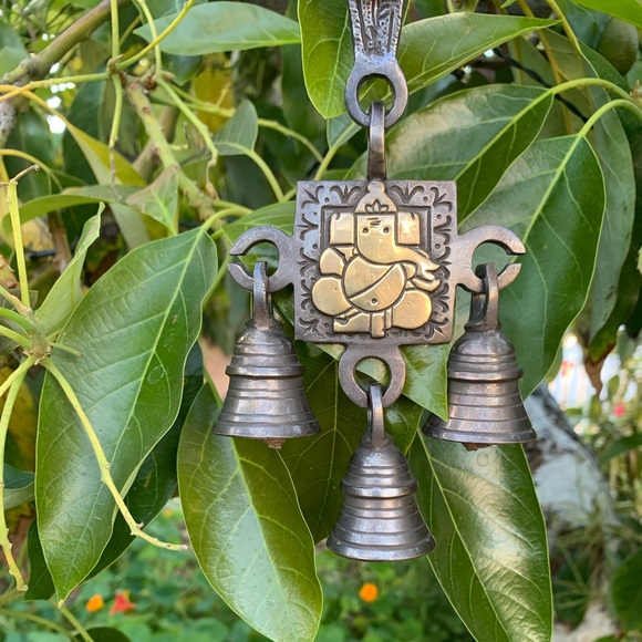 Antique Finish Golden Ganesh Ganapati Wind Chime - Picture 3 of 8